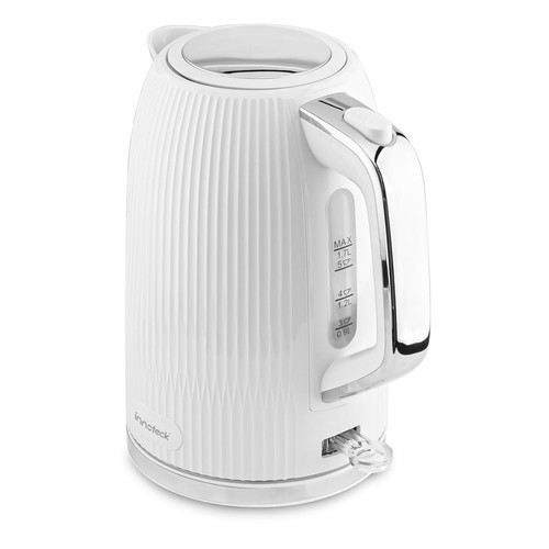 White electric kettle cordless - white,