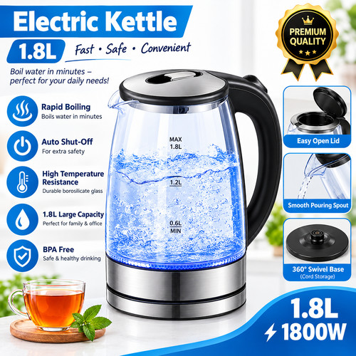 Electric kettle fast - 2l/1.8l,
