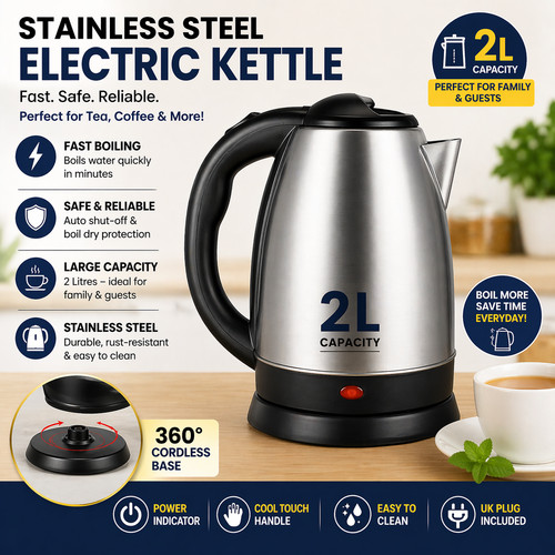 Electric kettle stainless - electric,